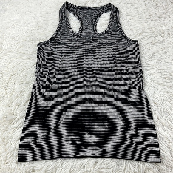 Lululemon Swiftly Tech Tank Hyper Stripe Black White - Picture 1 of 5